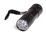 Single 9 LED Flashlight with batteries