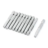 uxcell ドライバービット　磁性ビット　ハードウェア　メタル製　10本入 4x50x5mm