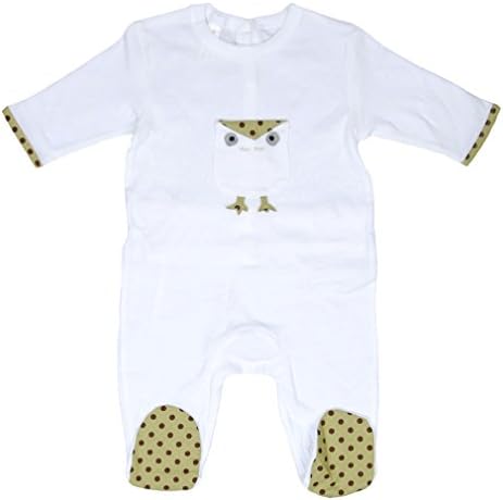 Animal Friends Collection - Unisex-baby 100% Cotton Footed Sleeper (0-12 Months) (6-12 Months, Hoot-hoot Owl)
