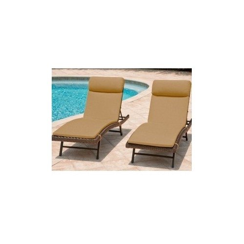 2-Pack Chaise Cushion with Premium Sunbrella