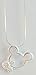Double Mickey Crystal Charm Necklace Sterling Silver - Birthday,sweet 16,graduation Gift