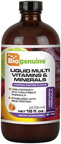 Biogenuine Liquid Multi Vitamin and Mineral with Xylitol Tropical Orange 16 oz