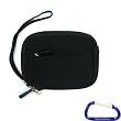 Gizmo Dorks Neoprene Zipper Sleeve (Black) with Carabiner Key Chain for the TomTom Via 1435, 1505, 1535 Series
