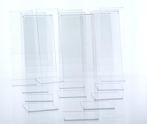 Lot of 12 Clear Acrylic 2" x 6" Stand Up Photo Booth Picture Frames