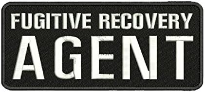 Tenky Fugitive Recovery Agent Warrant Division Patch Tatical Velcro On Back Black