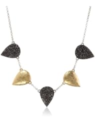 Lucky Brand "Royal Jewels" Two-Tone Guitar Pick Collar Choker Necklace, 17"