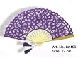 Lovely Battenburg Lace Fan in Assorted Colors