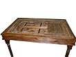 Antique Jharokha Dining Table Rustic Carved Indian Furniture Teak 65 X40 X31