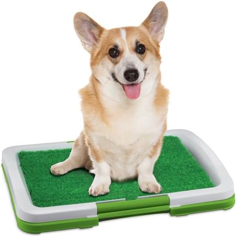 HomeTek USA 3 Piece Indoor Turf Top Puppy Potty Trainer Restroom Mat, 3 lb