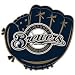 Milwaukee Brewers Logo in Glove Pin