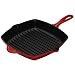 Le Creuset Cast Iron Square Grillit, Cerise, 26 cm