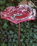 Illuminarie Swirl Bird Bath- Red