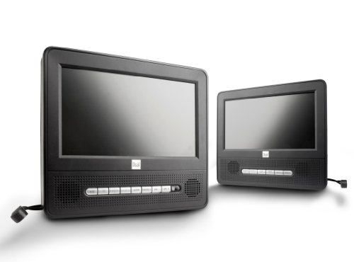 DGC GmbH Dual P 701 Twin Portabler DVD-Player mit 2 Bildschirme (17,8 cm (7 Zoll) Display, Kartenslot, USB) Schwarz