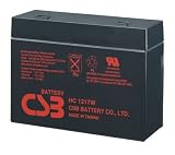 CSB HC1217W - 12 Volt/4.5 Amp Hour (17 Watts) Sealed Lead Acid Battery with Recessed Polarized Terminals