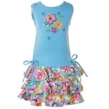 Little Girls Designer Clothes BLUE Dress LIPSTIK Boutique Girl 2T-6X