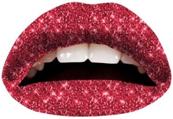 Red Glitterati Lip Applique