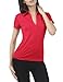 Thanth Womens Short Sleeve Polo Blouse Top