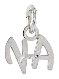 Sterling Silver Narcotics Anonymous Pendant, 3/8" (10mm) tall