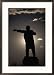 Statue of Lenin at Sunset, Bishkek City, Kyrgyzstan Framed Photographic Poster Print by Martin Moos, 21x29
