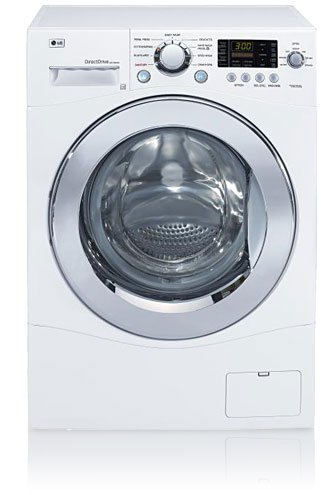 LG 27 Cu Ft 9-Cycle Ultra Capacity Compact Washer - White