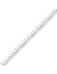 Sterling Silver Fancy Byzantine Bracelet - 9 Inch