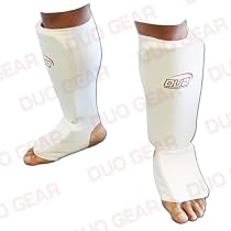 MEDIUM WHITE Muay Thai Kickboxing Karate Shin & Instep