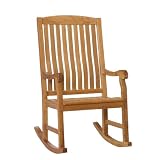Rocker Porch 100% Teak Wood Brown Wood Outdoor Garden Durable Sei Cr7803