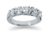 0.70 5 Stone Diamond Ring in Platinum