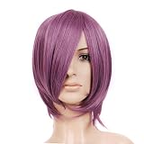 Short Rose Dark Pink Straight Anime Cosplay Wig Costume