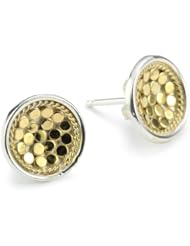 Anna Beck Designs "Gili" 18k Gold-Plated Disc Post Earrings