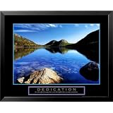 Dedication Jordan Pond Framed Motivational Poster by 
