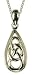 Silver Ladies Celtic Knot Drop Pendant 18