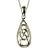 Silver Ladies Celtic Knot Drop Pendant 18" Curb Chain