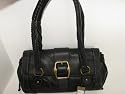 Etienne Collection Prive' "Cosby" Aigner Ladies Black Leather Satchel Handbag
