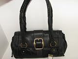 Etienne Collection Prive' "Cosby" Aigner Ladies Black Leather Satchel Handbag