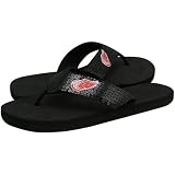 NHL Detroit Red Wings Ladies Black Sequin Strap Flip Flops (9/10)