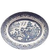 Churchill Blue Willow Oval Dish 12.5
