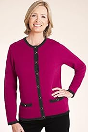 Classic Collection Pure Merino Wool Tipped Cardigan