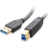 Cable Matters SuperSpeed USB 3.0 Type A to B Cable in Black 15 Feet