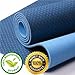 #1 PRO FloAthletika PREMIUM Yoga / Pilates Mat in Midnight Blue on SALE (Best Yoga Mat on the Market) – Extra Thick 1/4 inch Two Color, PREMIUM TPE YOGA MAT, Advanced Grip, Superior Cushioning, Lightweight, Durable, Latex-free, Biodegradable & Recyclable Workout Mat – Great Exercise Mat! – 1 year warranty and 30 day full money back guarantee!
