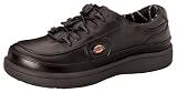 Dickies Women's Breaktime Leather Step In Shoe-Black and White, Regular and Wide