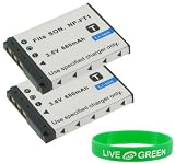 (2-Pack) Young Micro NP-FT1 680mAh Li-Ion Battery Compatible with Sony Cybershot DSC-T9B Digital Camera Black