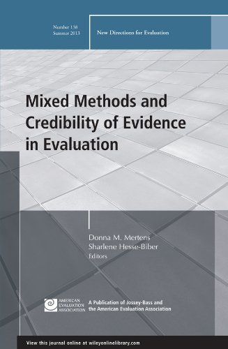 Mixed Methods and Credibility of Evidence in Evaluation: New Directions for Evaluation, Number 138 (J-B PE Single Issue (Program) Evaluation)