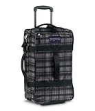 JanSport 22 Footlocker Rolling Travel Bag (White / Black Pizzazz Plaid)