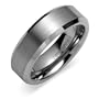 Beveled Edge Brushed Finish 7mm Comfort Fit Mens Tungsten Carbide Wedding Band Ring Size 9