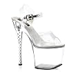 7 Inch Sexy Platform Shoes Rhinestone Heel High Platform Clear Sandals