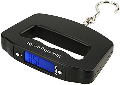 Demetkt 50kg Portable LCD Digital Hanging Luggage Fish Weighing Weight Electronic Hook Scale