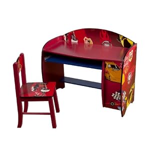 4Gr8 Kidz Racing Series Kids Wooden Computer Desk with Chair