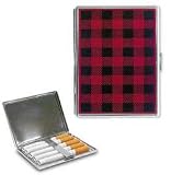Red Buffalo Check Plaid Cigarette Case Wallet