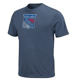 NHL New York Rangers Big Time Play Short Sleeve Pigment Dye Tee (Pigment Denim, X-Large)